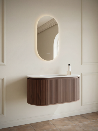 Тумба с раковиной AltroBagno Каленелла (Calenella) 1000 ALTROBAGNOCalenella1000Walnut/White фото