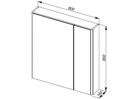 Зеркало-шкаф Aquanet Орлеан 80 00183077 фото