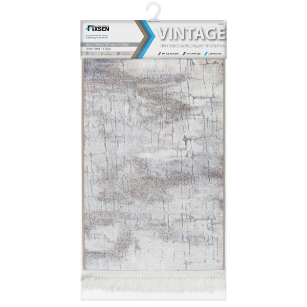 Коврик для ванной комнаты Fixsen Vintage FX-7000A 50х80 бежевый фото