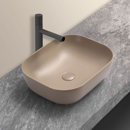 Накладная раковина Vincea VBS-101MC 50x40 капучино матовый фото