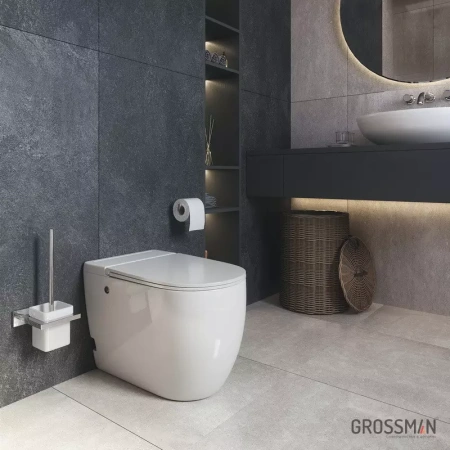 Унитаз напольный с импульсным смывом Grossman GR-PR-5502 с сиденьем фото