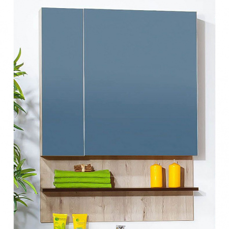 Зеркало-шкаф Бриклаер Карибы 75 дуб кантри/венге фото