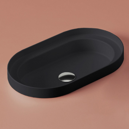 Раковина Artceram Fuori Scala TFL033 17 00 58х36 черная матовая фото