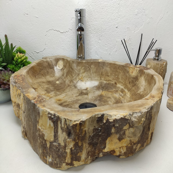 Накладная раковина из окаменелого дерева Fossil Basin OD-01338 (58*51*15) фото