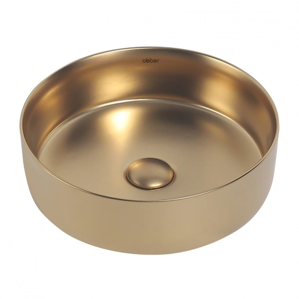 Накладная раковина Abber Bequem AC2108MMG 36x36 золотая матовая фото