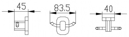 Крючок для ванной двойной Kaiser Oval KH-2042 фото
