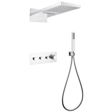 Душевая система скрытого монтажа с термостатом Abber Rund AF8752 хром фото