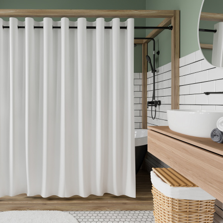 Текстильная шторка для ванны WasserKRAFT Vils SC-10202 фото