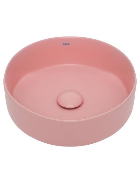 Раковина накладная AQUAme AQM5012 355x355x120 розовый матовый фото
