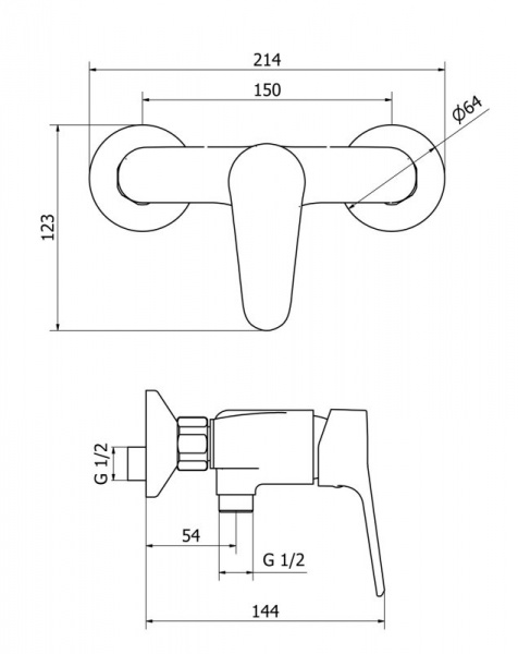 Смеситель для душа Cezares Peonia PEONIA-DM-01 фото