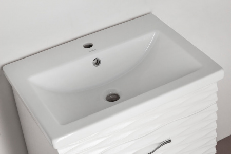 Тумба под раковину Style Line Ассоль 60 Люкс Plus, техно платина фото