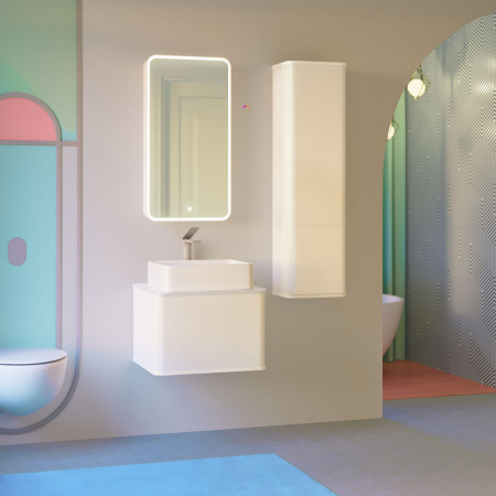 Пенал подвесной Jorno Pastel Pas.04.125/P/W белый фото