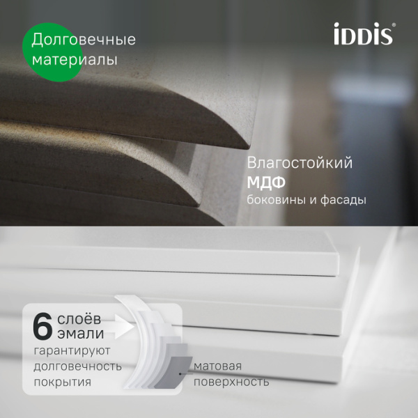 Тумба с раковиной Iddis Oxford Neo Oxford Neo OXN80D0i95K 80 см, темно-серая фото