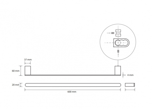 Полотенцедержатель Bemeta Galla 108104040 60 см фото