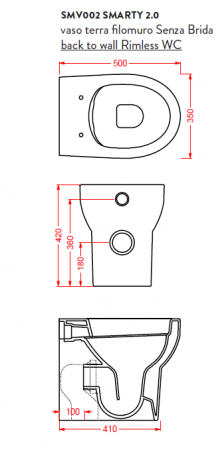 Унитаз приставной Artceram Smarty SMV002 01 00bi фото