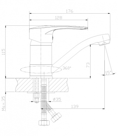 Смеситель для кухни Rossinka T T40-22 фото