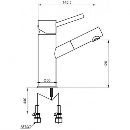 Смеситель для раковины Kaiser Merkur 26011 фото