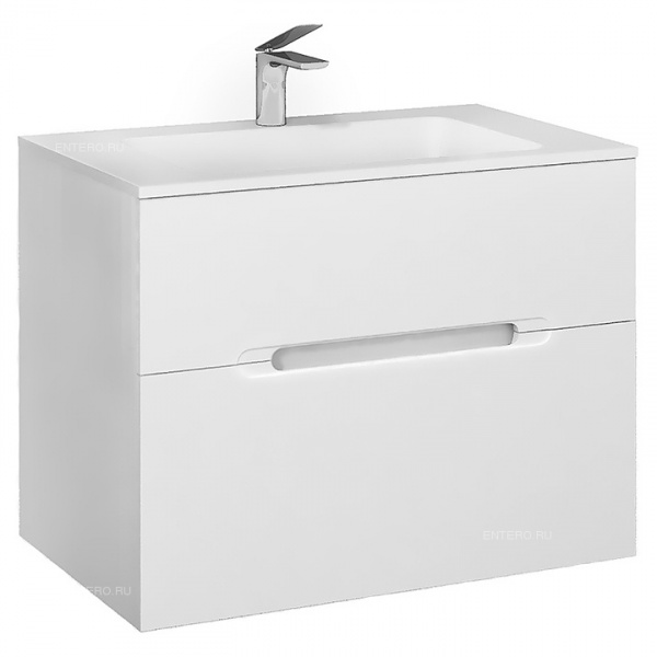 Тумба с раковиной Jorno Modul Mоl.01.77/P/W 80 см фото