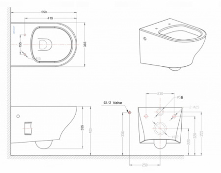 Унитаз подвесной Bravat Rael C01017UW-A-ENG с сиденьем soft close фото