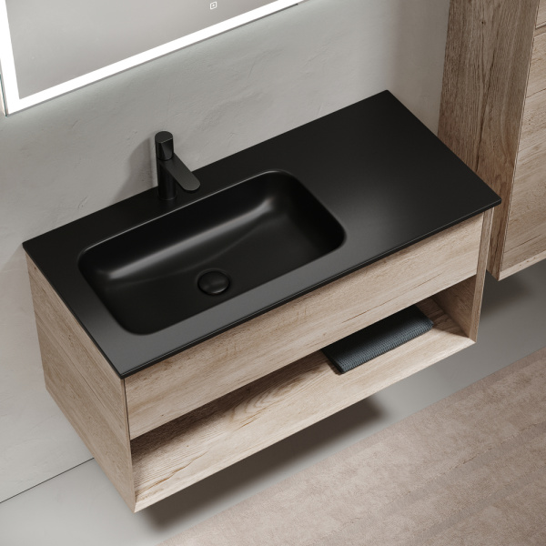 Тумба под раковину Sancos Marmi 1.0 MR1.0100LEG дуб галифакс натуральный фото