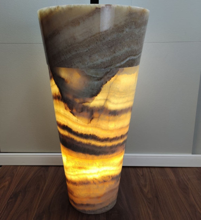 Раковина напольная из оникса Yellow ON-01355 (45*45*90) фото