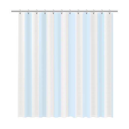 Текстильная шторка для ванны Fixsen Vafel FX-5020C голубая фото