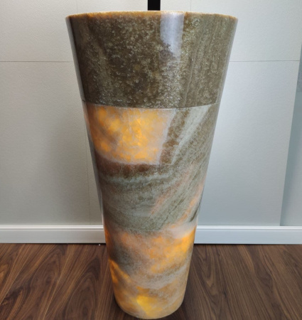 Раковина напольная из оникса Sunset ON-01347 (45*45*90) фото