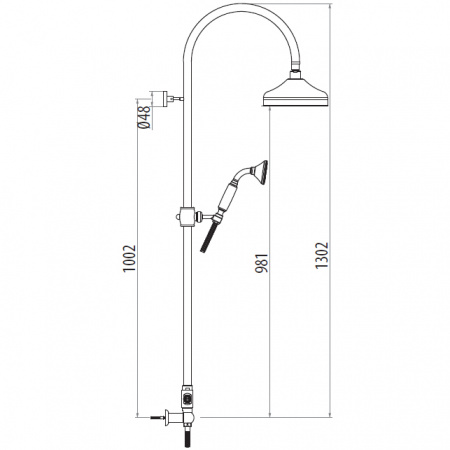 Душевая система (стойка) Gattoni Programma Doccia 4291/PDC0 cr фото