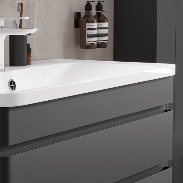 Тумба под раковину EQUIL Eltoro 100 tpELTR100.2Y-03 черный софт фото