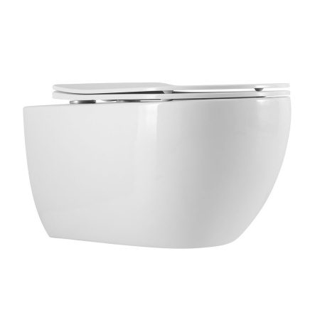 Унитаз подвесной безободковый Art&Max Siena AM221CHR/SC с сиденьем фото