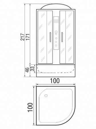 Душевая кабина River Temza 100/46 ТН фото