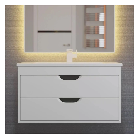 Тумба под раковину Uperwood Modul 80 2930205355 белая/графит фото