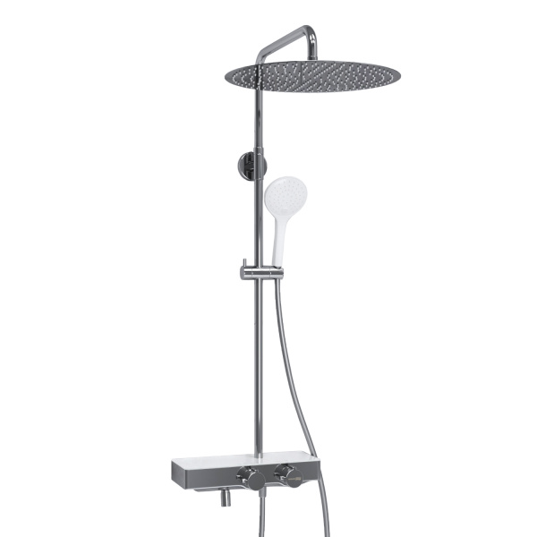 Душевая система (стойка) с термостатом WasserKRAFT Thermo A113.117.155.CH хромоникель фото