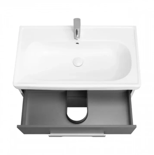 Тумба под раковину Акватон Ар-Деко 85 1A280401DD8D0 серый кобальт фото