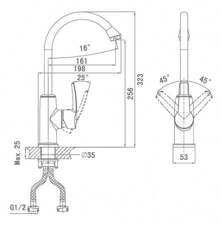 Смеситель для кухни D&K Valerius Rhein DA1362401 фото