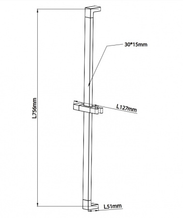 Душевая штанга Omnires DR08CR хром фото