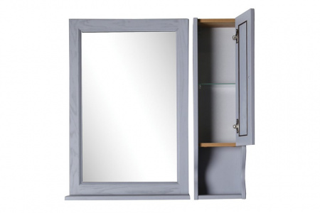 Зеркало со шкафчиком ASB-Woodline Гранда 11483+11485 серое фото