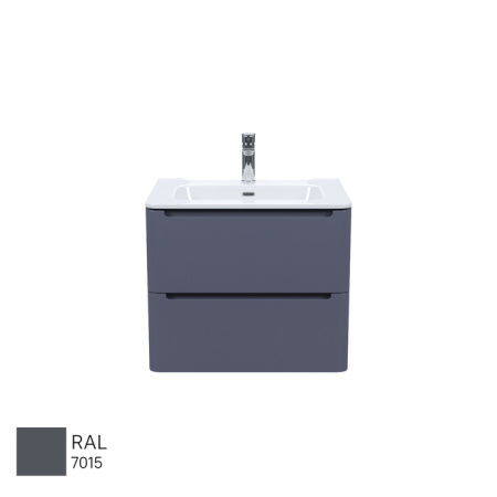 Тумба с раковиной Iddis Edifice EDI60D0i95K 60 см, темно-серая фото