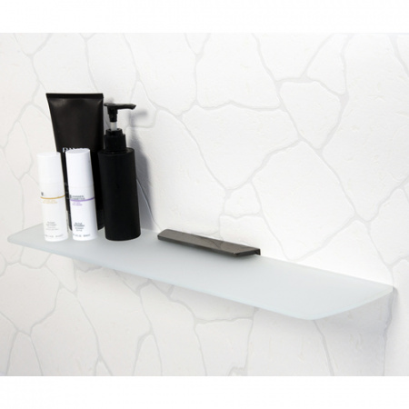 Полка стеклянная WasserKRAFT Glan K-5124 черный глянец фото