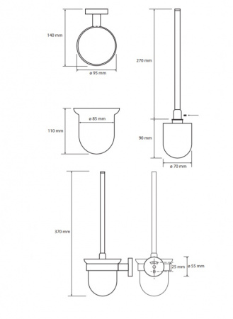 Ершик для унитаза Bemeta White 104113014 фото