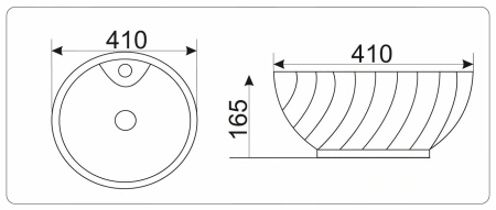 Накладная раковина GID 9074 41х41 фото