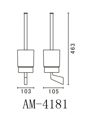 Ершик для унитаза Art&Max Techno AM-E-4181 хром фото