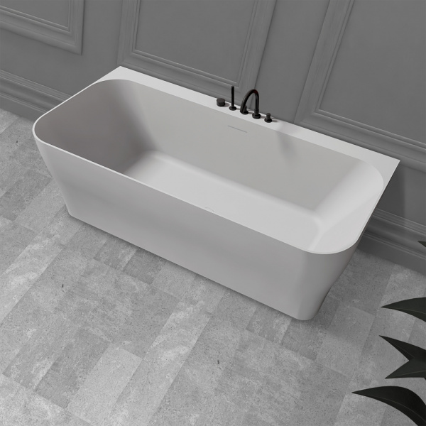 Ванна из искусственого камня Abber Stein AS9616 170x80 белая матовая фото