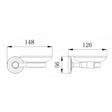 Мыльница настенная Rush Balearic BA39411 фото