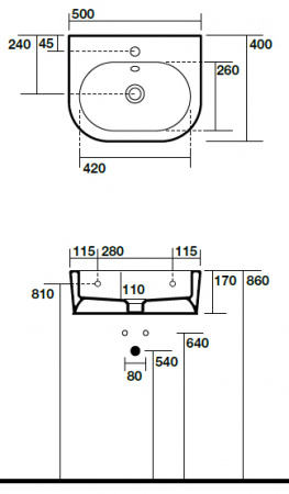 Подвесная раковина Kerasan Flo 3141bi*1 фото