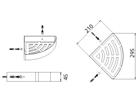 Полка угловая Fixsen Hotel FX-31003A фото