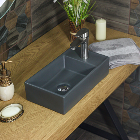 Раковина Melana MLN-320351MG 41x22 серая матовая фото