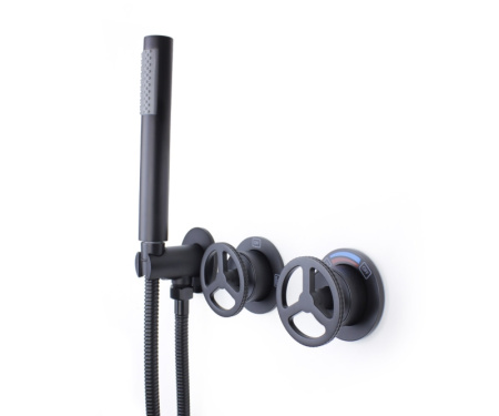 Душевая система скрытого монтажа Bronze de Luxe Liberty 5011B-P черная матовая фото