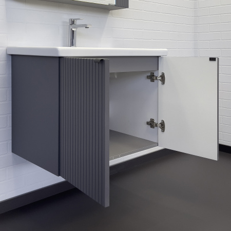 Тумба с раковиной Comforty Лима 70П 00-00015478 антрацит фото