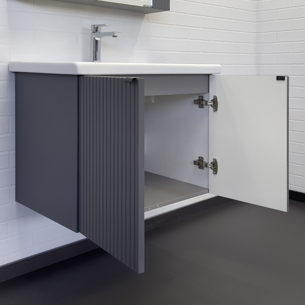 Тумба с раковиной Comforty Лима 70П 00-00015478 антрацит фото